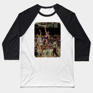 Kareem Abdul Jabbar vs Larry Bird and Robert Parish Baseball T-Shirt